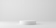 © allme3d - Minimal background. 3d podium and white background for cosmetic, product presentation. 3d rendering illustration.