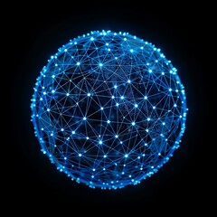 Poster - Graphic representation of the world's global connectivity and communication. 
