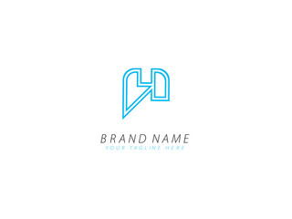 Wall Mural - Creative  H monogram business logo  design