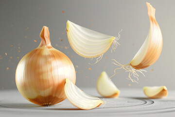 Wall Mural - Garlic and Onion Ingredients