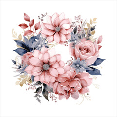 Wall Mural - Watercolor Flower Wallpaper creative design