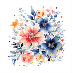 Watercolor Flower Wallpaper creative design