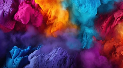 Wall Mural - colorful dye powders in bright and vibrant colors with copy space for banners and backgrounds