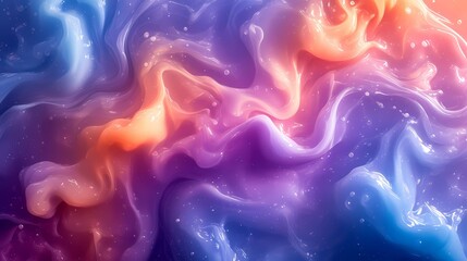 Wall Mural - Abstract Colorful Fluid Background, Vibrant Colors