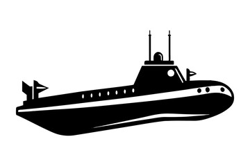 submarine silhouette vector illustration