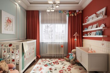 Wall Mural - modern bright living  room for little baby 