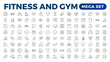 © artnazu - Set of fitness and wellness related line icons, wellbeing, mental health, healthcare, cosmetics, spa, medical. Outline icon collection.