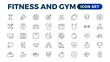 © artnazu - Set of fitness and wellness related line icons, wellbeing, mental health, healthcare, cosmetics, spa, medical. Outline icon collection.