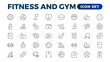 © artnazu - Set of fitness and wellness related line icons, wellbeing, mental health, healthcare, cosmetics, spa, medical. Outline icon collection.
