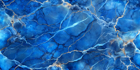 Wall Mural - blue marble abstact little white crack modern style texture seamless