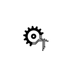 Poster - Digital gear icon isolated on white background