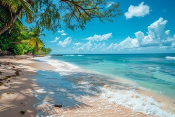 Poster - Sandy beach and clear ocean