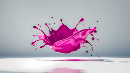 Wall Mural - purple paint splash isolated on white background 