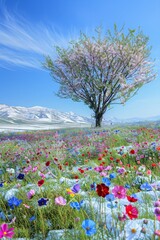 Wall Mural - flower background