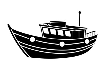 Wall Mural - boat silhouette vector illustration