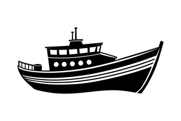 Wall Mural - boat silhouette vector illustration