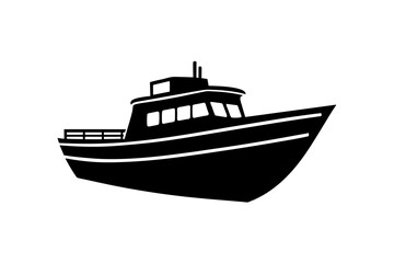 Wall Mural - boat silhouette vector illustration