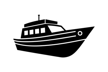 Wall Mural - boat silhouette vector illustration