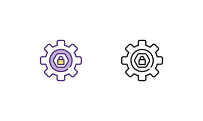 Gear icons set vector stock illustration