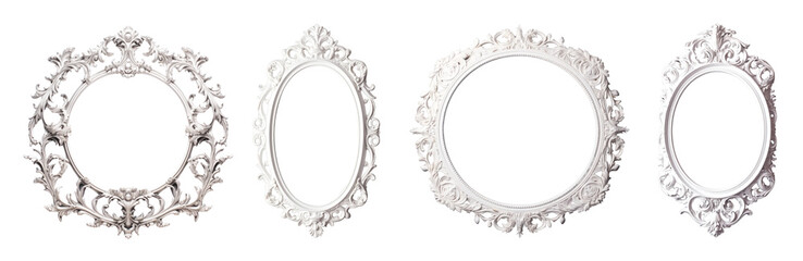 White vintage frame set