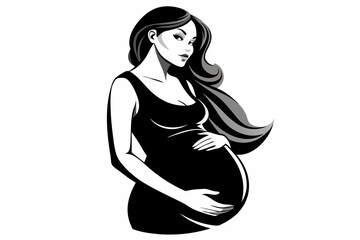 Wall Mural - pregnant vector illustration