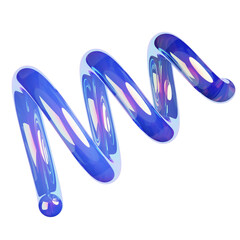 3D Holographic Abstract Spiral Shape