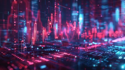 Poster - graphical abstract background for digital transformation. big data, expansion of companies, stock an