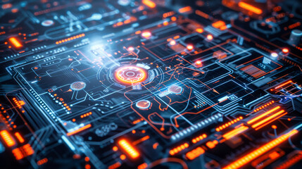 Poster - Abstract generic hologram interface