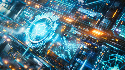 Poster - Abstract generic hologram interface