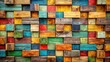 © joompon - Abstract aged wood texture in colorful blocks display wallpaper, abstract, background, colorful, aged, wood, texture, block, display, wallpaper, design, vintage, rustic, surface, decoration
