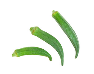 Sticker - raw okra isolated