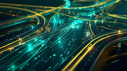 Poster - Visualizing a Smart Transportation Network Futuristic Mobility and Connectivity