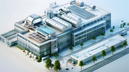 Poster - innovative energy efficient buildings with advanced sustainable systems and eco friendly design