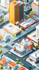 Poster - cybersecurity city ai generated of a futuristic urban landscape
