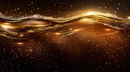 Poster - This realistic 3d modern frame features air bubbles in a cola drink, soda drink, beer or water border. Floating bubbles on a transparent background. Water texture with randomly moving underwater