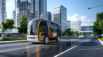 Poster - smart urban mobility solutions innovative transportation for the future cityscape