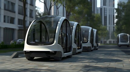 Poster - smart urban mobility solutions innovative autonomous vehicles for the future city landscape