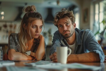 Wall Mural - People seated at a coffee table