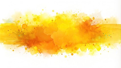 Wall Mural - Abstract yellow banner watercolor background with a vibrant and artistic design , watercolor, abstract, background, banner, wallpaper, vibrant, artistic, yellow, design, texture, paint