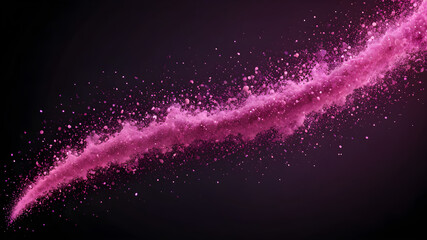 Wall Mural - Dark pink purple glow dust particles, light effect.