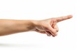 © Sandu - Person points at object on white background