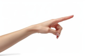 Person points finger - nonverbal communication