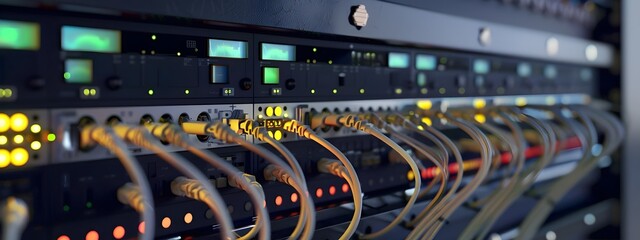 Poster - Fiber Optic Distribution Panel A Technological Hub for Seamless Connectivity