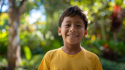 Canvas Print - The smiling boy in yellow