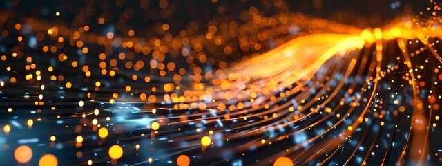 Poster - Detailed Path of Fiber Optic Network Cable Routing and Transmission