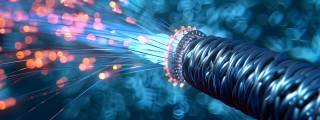 Poster - Coiled Fiber Optic Cable Technology Conduit for Digital Connectivity