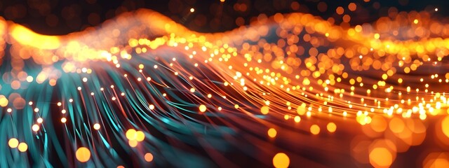 Poster - Reliable Fiber Optic Network Abstract 3D Visualization