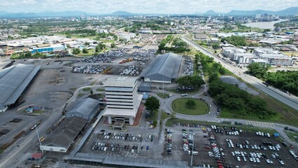 Kuching, Malaysia - June 5 2024: The Senari Port and Pending Terminal Port