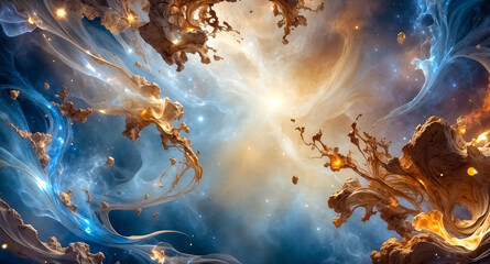 Wall Mural - abstract cosmic landscape