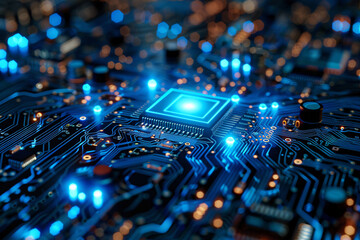 Wall Mural - a close up of a circuit board